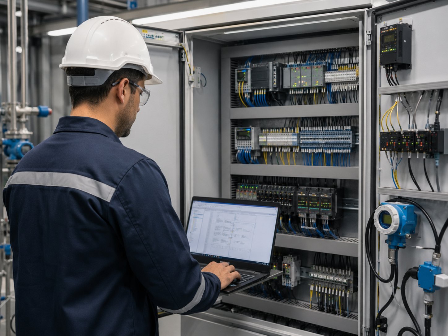 Panel HMI con control de proceso